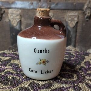 Ceramic Jug with Brown and White Design